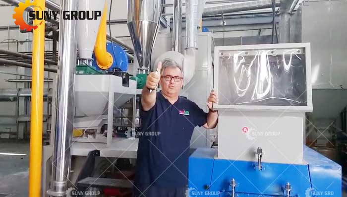 Cyprus customer Aluminum-plastic recycling line work site